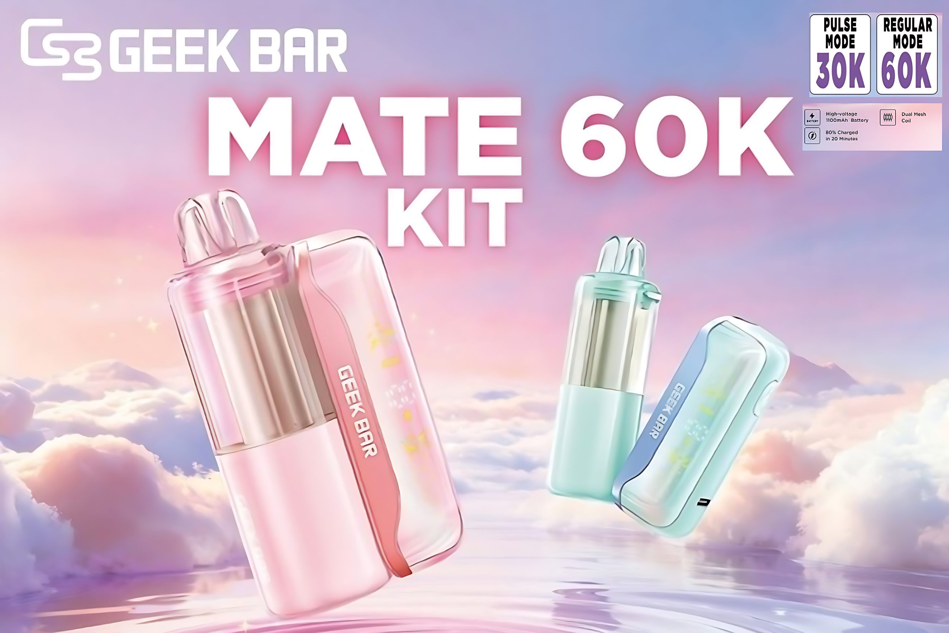 Geek Bar MATE 60,000 Puffs Disposable Vape Full Kit