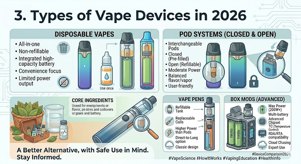 Types of Vape Devices in 2026