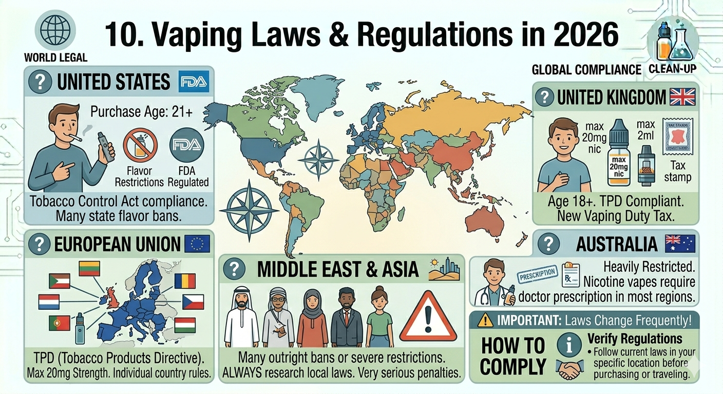 Vaping Laws & Regulations in 2026